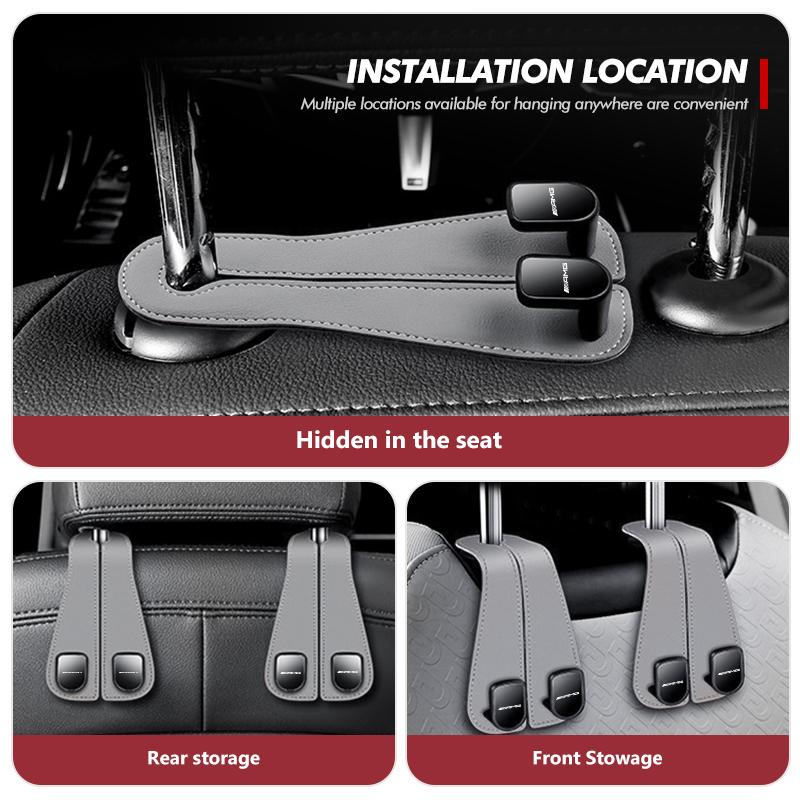 BTY4  Car Headrest Hook Rear Seat Hanging Dual Hook Hanger Universal For Mercedes Benz AMG W204 W205 W203 W211 W201 W210 W108 W124