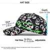 Hot-selling skull baseball cap digital draft personalized printed visor cap printed hat breathable sun hat for men and women