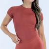 Quick-Dry Slim Fit Yoga T-Shirt - Stretch, Moisture & Sweat-Wicking Fitness Short Sleeve Top