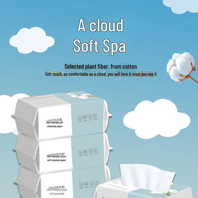 Durable Cotton Face Towels - Dual-Use for Cleansing & Makeup Removal