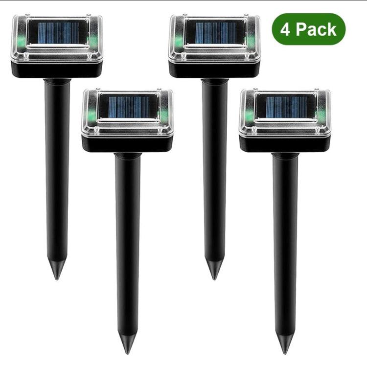 Solar Ultrasonic Mouse Repeller - Outdoor Buzzer with Ground Plug-in for Garden & Courtyard