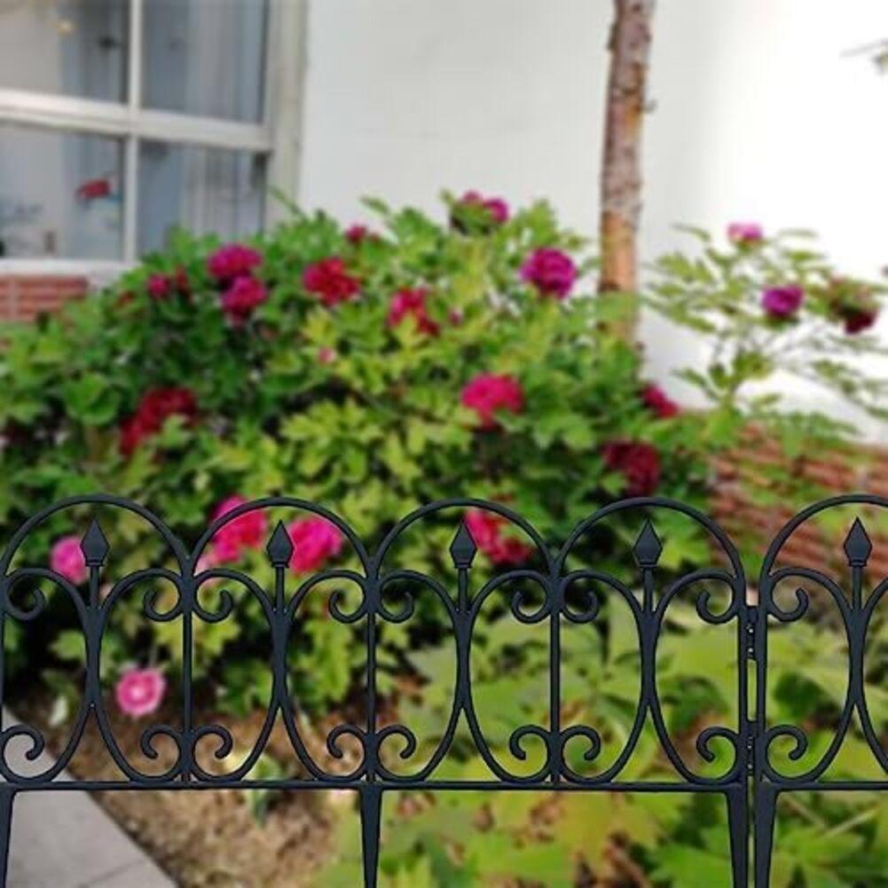 5 Pezzi Recinzione Decorativa da Esterno Bordure Paesaggistiche Recinzione a Palizzata da Giardino Prato Piante per Aiuole Basse Orti e Balconi