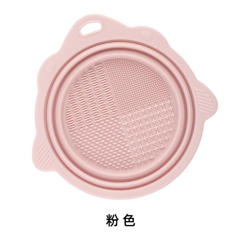 Foldable Silicone Makeup Brush Cleaning Bowl For Beauty Tools