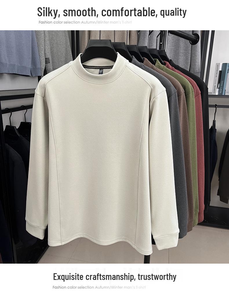 Men's Thickened 520g German Fleece Hoodie - Heavyweight, Warm, Casual Long Sleeve Base Layer for Autumn/Winter 2025