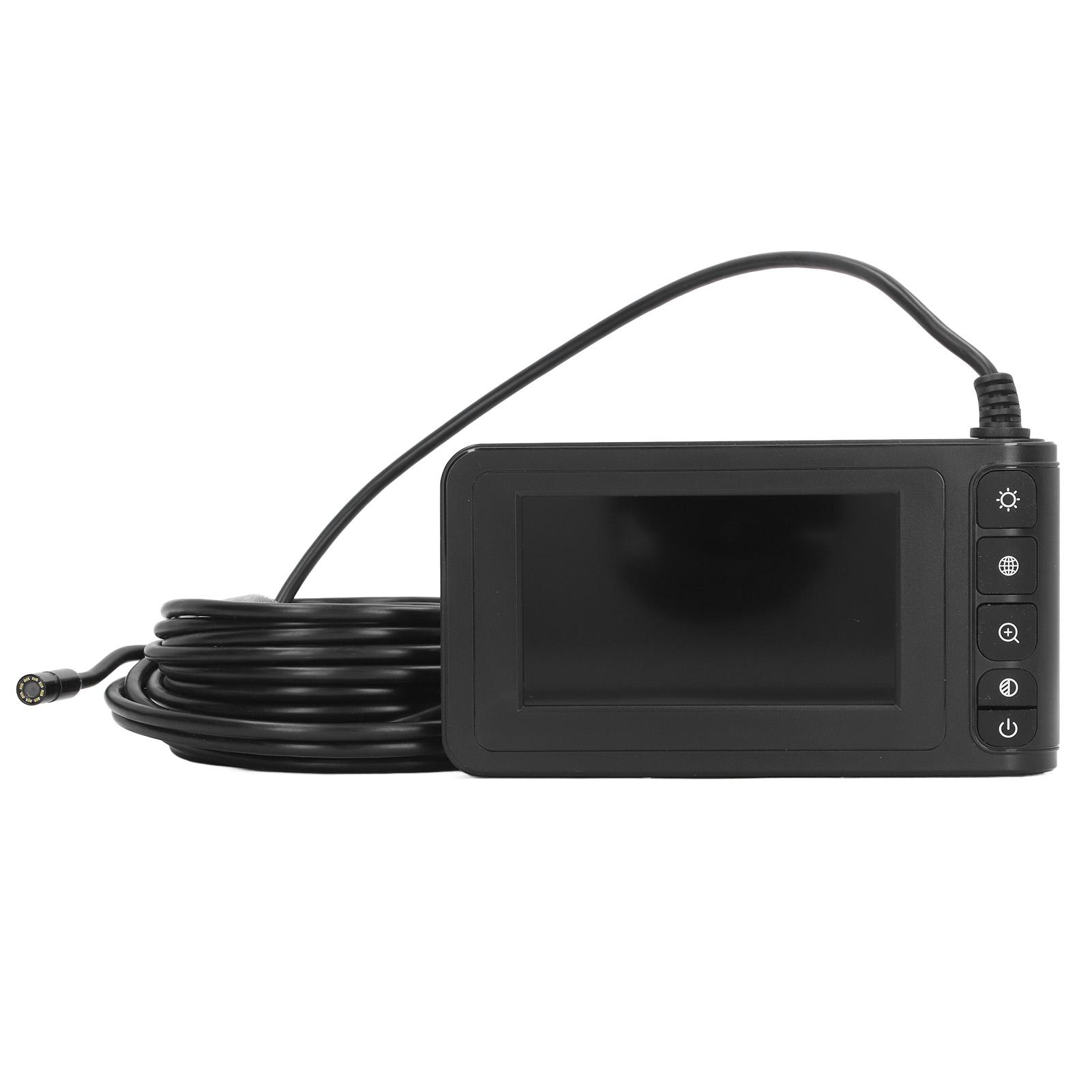 Промышленный эндоскоп 1080P Угол обзора 178 градусов Объектив 8 мм IP67 Камера для инспекции труб с 4,3-дюймовым IPS-экраном Светодиодная подсветка