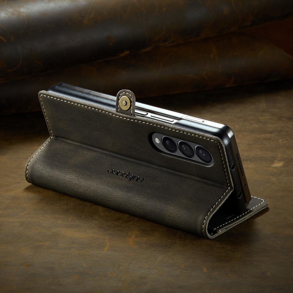 Støtsikkert helkropps skinnveske for Samsung Galaxy Z Fold 4 Fold5 Fold4 Fold 5 5g Zfold4 Zfold5 Kortholder Mobiltelefondeksel