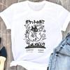 Kawaii Unisex Women Cartoon TShirts Summer Harajuku Cat Printed Short Sleeve Tees Couple Streetwear Loose Clothes Y2K Tops