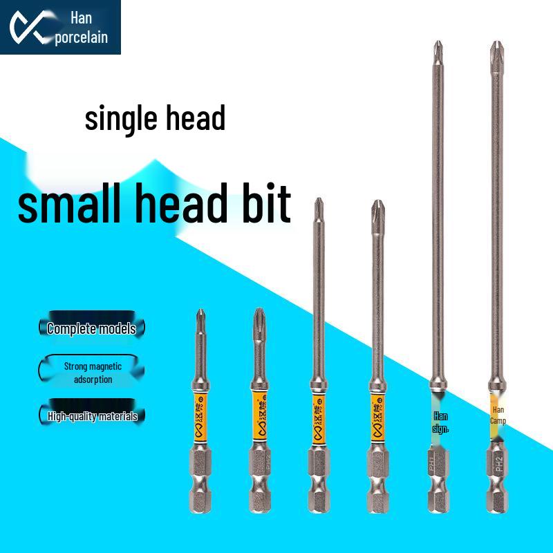 Han Axe D2 Magnetic Phillips Screwdriver Bit Set - Hex Shank, Impact Resistant, Extended Head