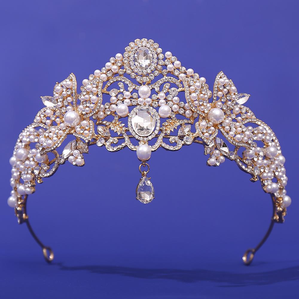 Bridal Crown European Wedding Crystal Hair Accessories, Wedding Accessories Baroque Luxury Wedding Dress Crown