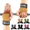 2Pcs Cowhide Gym Gloves Grips Anti-Skid Weight Power Booster Belt Lifting Pull-Up Deadlift Workout Fitness Palm Training Guards
