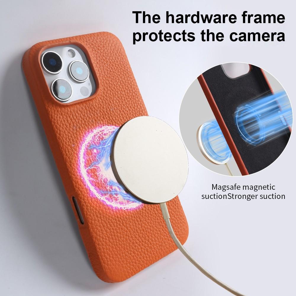Luxury Magnetic For Magsafe Genuine Leather Case For iphone16Pro Max 15 14 13 12 11 Business Full Wrapped Phone Cases Back Cover