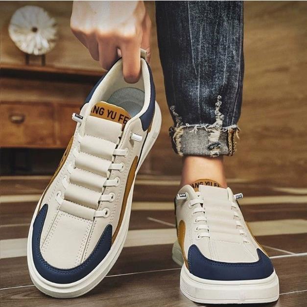 Spring Autumn Men's Shoes Leather  Low-top Men's Casual  Shoes Running Sports Shoes