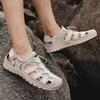 Beach Shoes Men's 2025 Summer Hollow Breathable Bag Head Men's Sandals One Pedal Soft Sole Non-slip Outdoor Sports Shoes