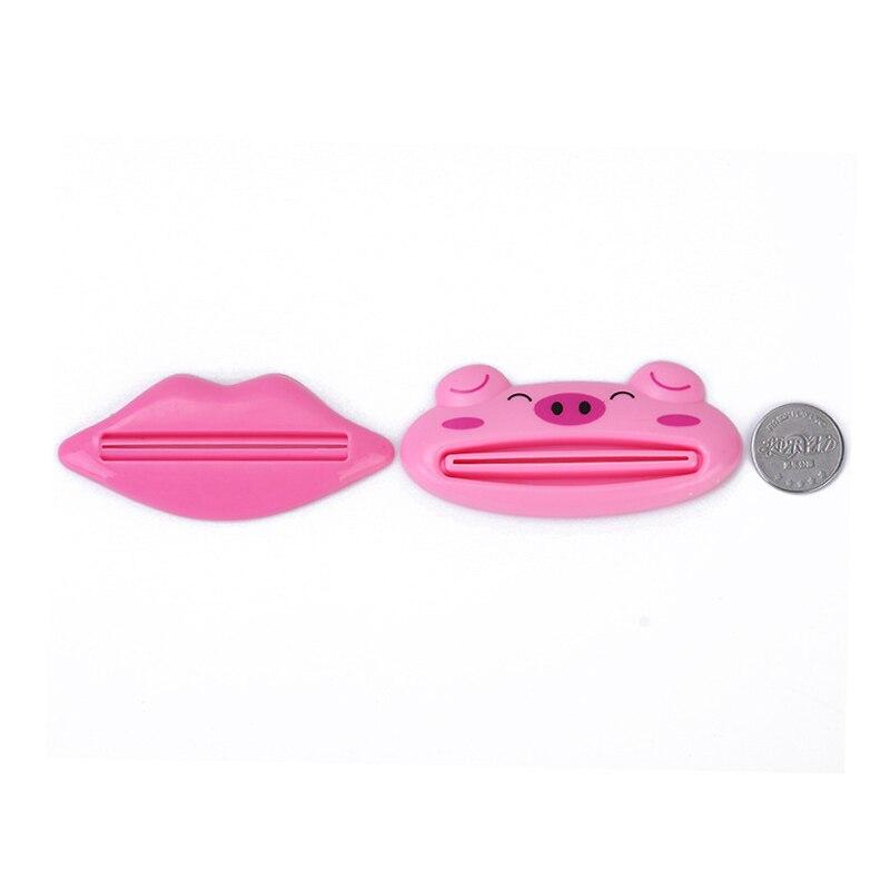 2ks Cartoon roztomilý vytlačovač zubní pasty Plastový dávkovač zubní pasty Snadný válečkový držák na zubní pastu Příslušenství do domácí koupelny