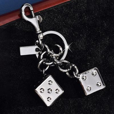 Goldener Würfel Schlüsselanhänger Anhänger Tragbarer Glücksbringer Multifunktionaler Taschenanhänger Schlüsselring Rucksackzubehör