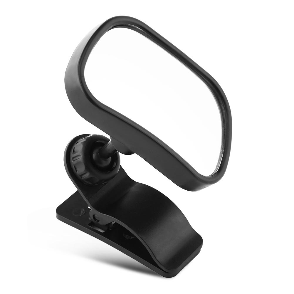 1Pc Adjustable Car Baby Child Back Seat Rear View Safety Mirror With Suction Cup Clip Black