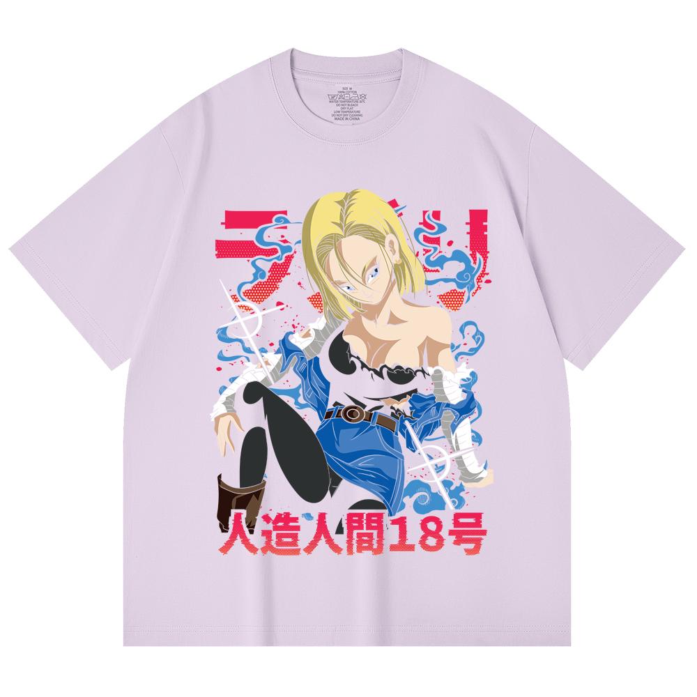 230 Gsm 100% Cotton Dragon Ball V24 Android Print Unisex Heavy Cotton T Shirt