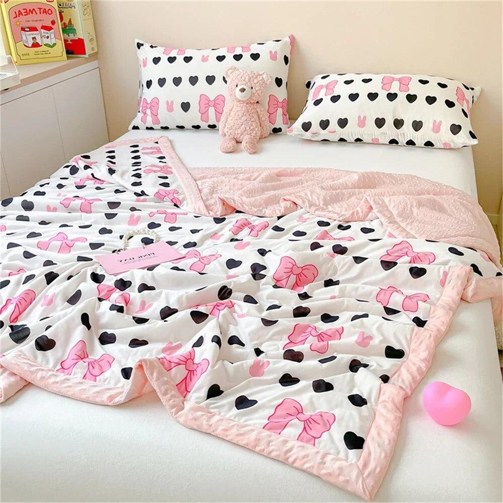 Cotton Summer Quilt Home Sofa Thin Air Conditioning Throw Blanket Soft Office Nap Blanket Bedroom Nap Home Decoration Bed Cover