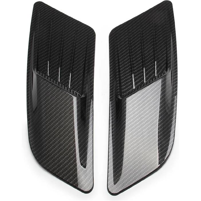2Pcs Car Hood Vents Glossy Black/Carbon Fiber Front Hood Air Intake Scoop Air Flow Intake Scoop Fit For MUSTANG 2015 2016 2017(Camouflage) камуфляжный