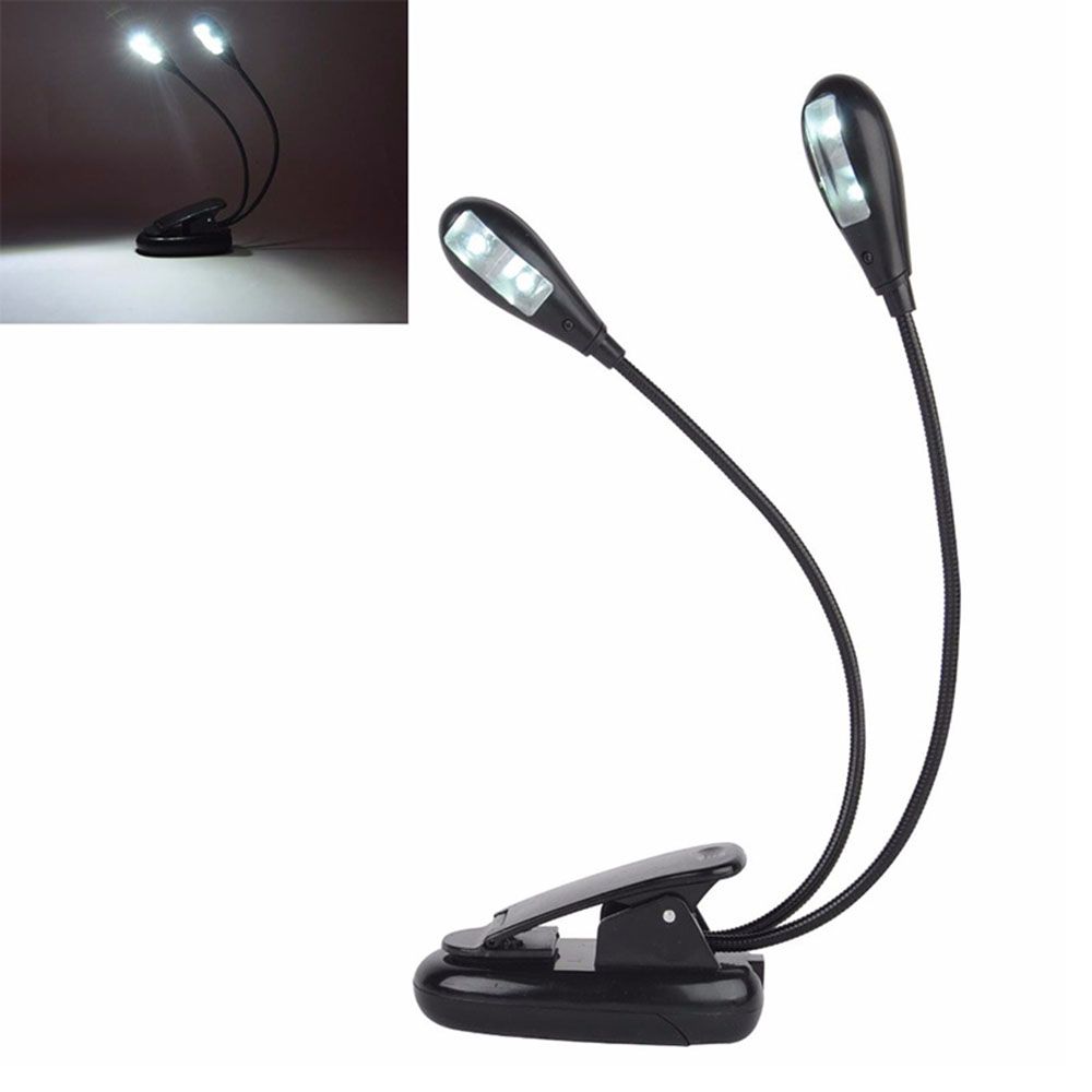 LED für Klavier Notenständer Buch Buch Notenständer Licht 2 Arme Licht Leselampe Doppelte Flexible Arme