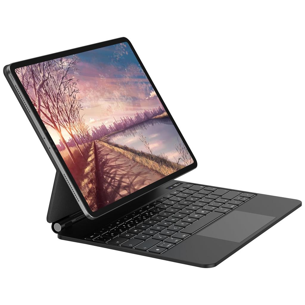 Magic Keyboard GOOJODOQ iPad Pro tommer Smart Keyboard iPad Pro Kompatibel med 2018 3. 4. 5. Generasjon med Styreflate Etui 7 Farger Bakbelysning