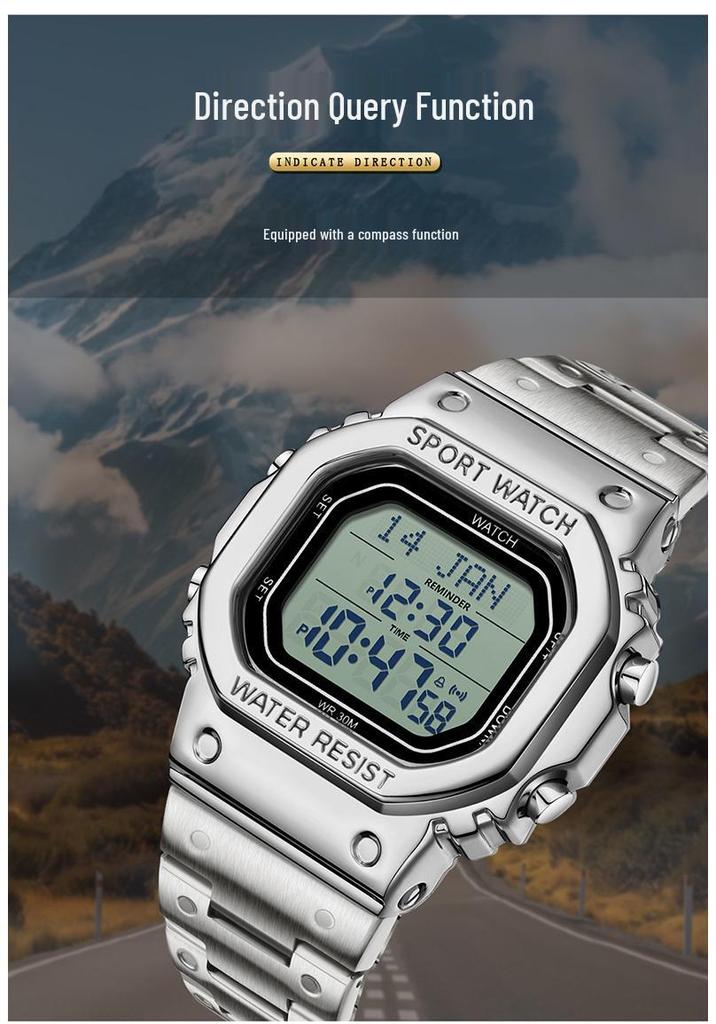 Sanda Men's Multifunctional Waterproof Electronic Watch - Middle East Exclusive, Summer Time Wristwatch