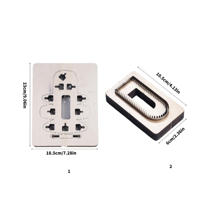 Fashionable Small Leather Cutting Die Convenient for Craft Handbag Coin Holder Keychain and Without Sewing Card Designs