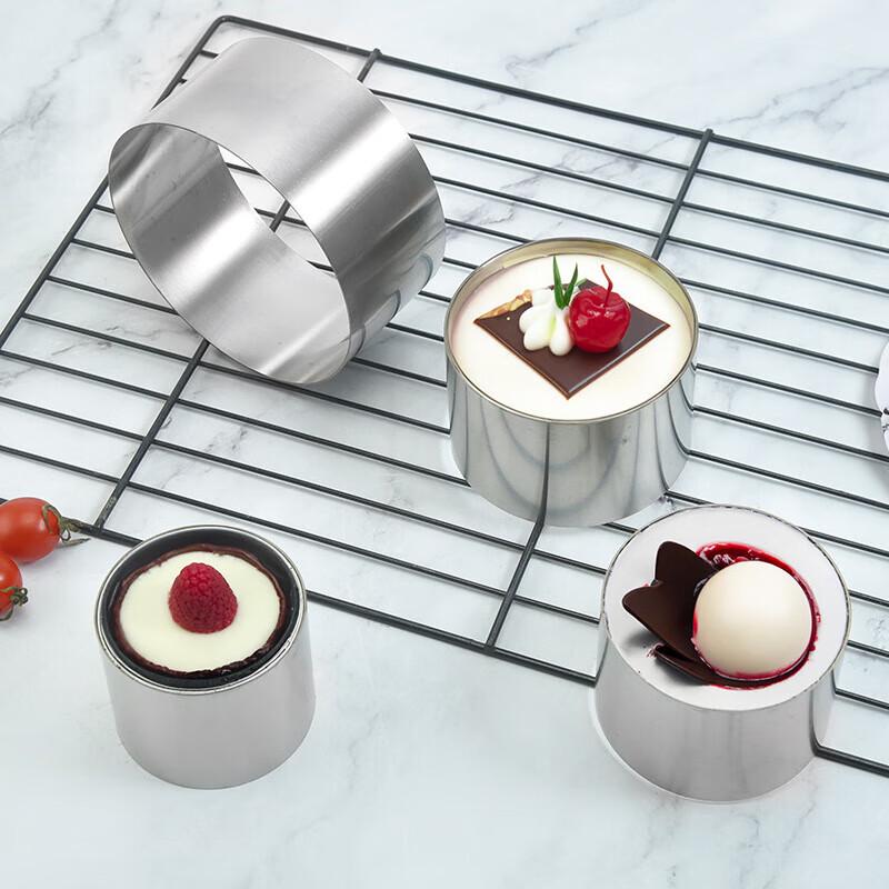 304 Stainless Steel Round Mousse Ring Baking Mold Set