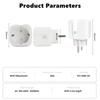 Matter WiFi Smart Socket 16A/20A EU Smart Plug Home Appliance Socket Extension for HomeKit SmartThing Works with Alexa Google