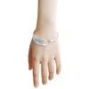 Stilvolles silbernes Armband mit offenem Blatt - Modischer Geburtstagsgeschenk-Schmuck