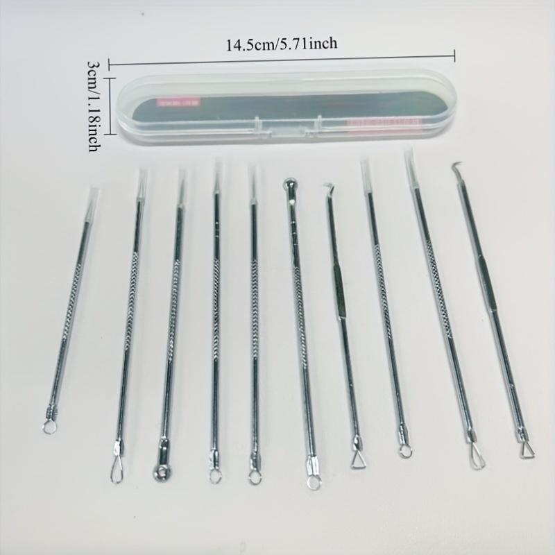 11Pcs Stainless Steel Ultra-Fine No.5 Facial Needle Set, Professional Pore Cleansing Skin Care Tools