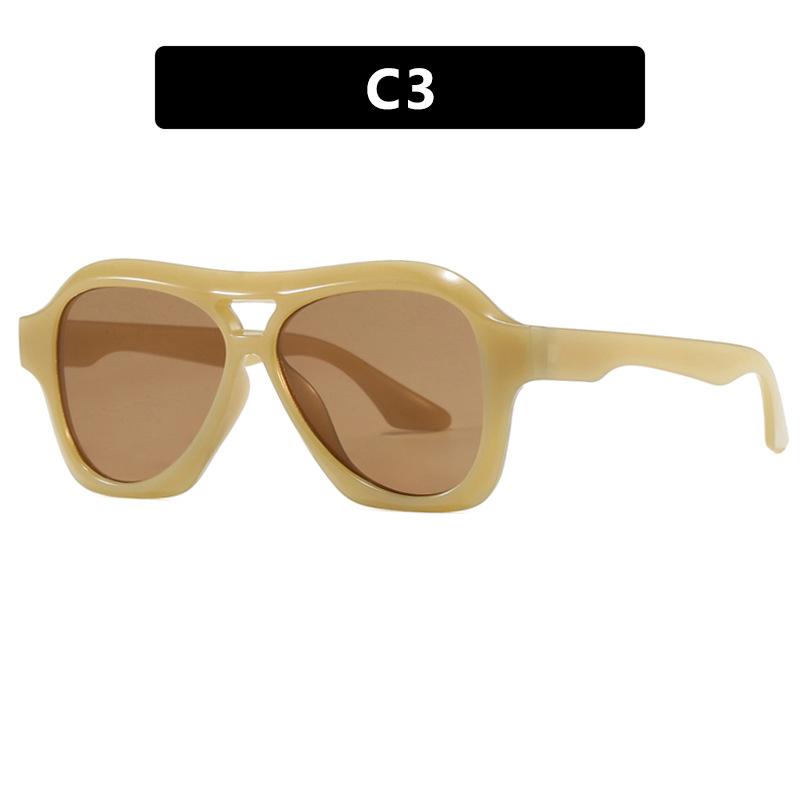 Retro Doppelbügel Sonnenbrille Damen Marken Designer Brille Neu Ins Mode Personalisierte Farbverlauf Brille Herren Brille UV400