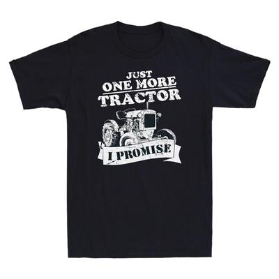 Just One More Tractor I Promise Farmers Farming Farm Funny Retro Men's T-Shirt