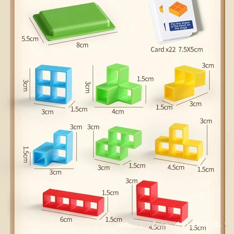 Hot Stacking Blocks Tetra Tower Balance Game Stacking Building Blocks Puzzle Board Assembly Bricks Educational Toys For Children