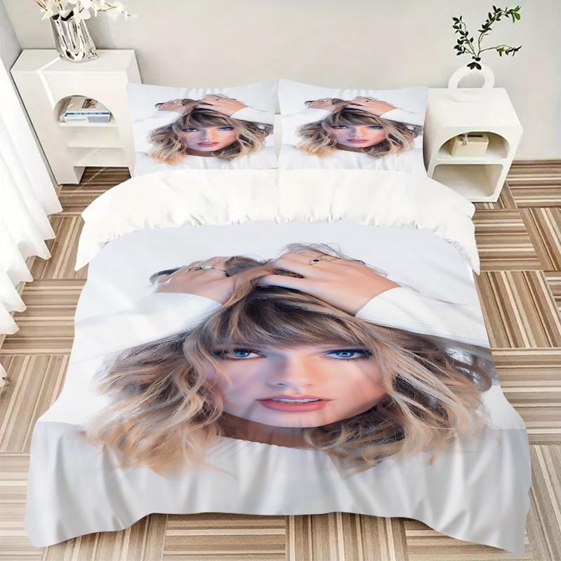 3-teilige Taylor Swift Frisur Bettwäsche-Sets Für Alle Größen Neu 3D-Druck Bettbezug Bettdecke Bettbezug Kissenbezug Schlafzimmerdekoration