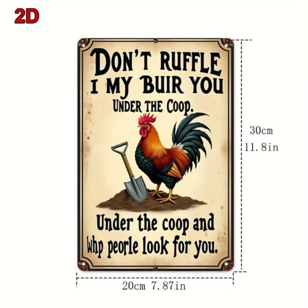 Metal Wall Art Sign Hanging Decor 20x30cm