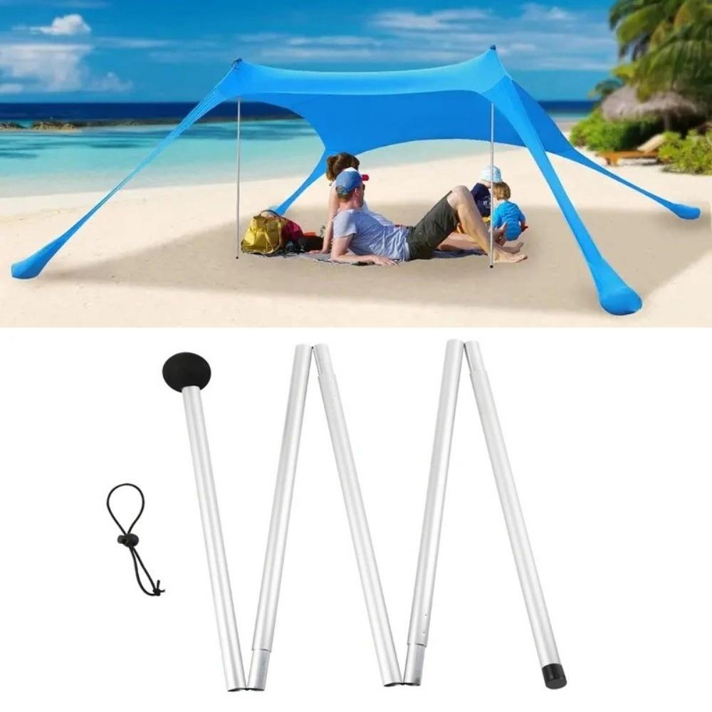 1.6/2M Beach Canopy Tent Pole Aluminum Alloy Shelter Tarp Pole  For Camping Party