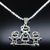 Mothers and Children Family Stainless Steel Necklaces Silver Color Necklace Jewelry dia de la madre Mother's Day Gift N328S01