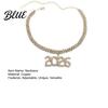 Lightweight Pendant Necklace 2026 Hip Hop Rhinestone Sparkling Bling Number