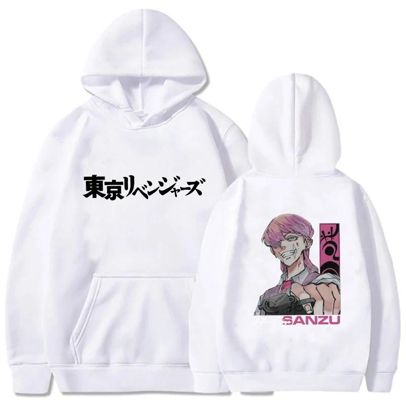 Sanzu Haruchiyo Japanese Anime Tokyo Revengers Harajuku Hoodie Unisex Sweatshirts Autumn And Winter Oversized Hoodies Clothes
