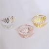 Fashion Women Metal Leaf Charm Open Bracelet Arm Cuff Armlet Bangle Fine Jewelry