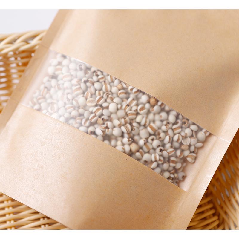 Matte Kraft Paper Bag: Self-Standing, Self-Sealing Food Packaging for Tea & Sunflower Seeds
