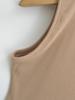 2024 Spring/Summer U-Neck Slim Fit Sleeveless Tank Top: Women's Solid Color Bodycon Camisole