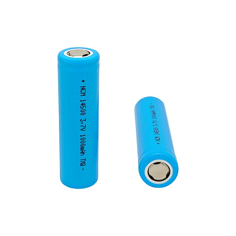 14500 Lithium Rechargeable Battery 3.7V 1000mAh for Flashlights