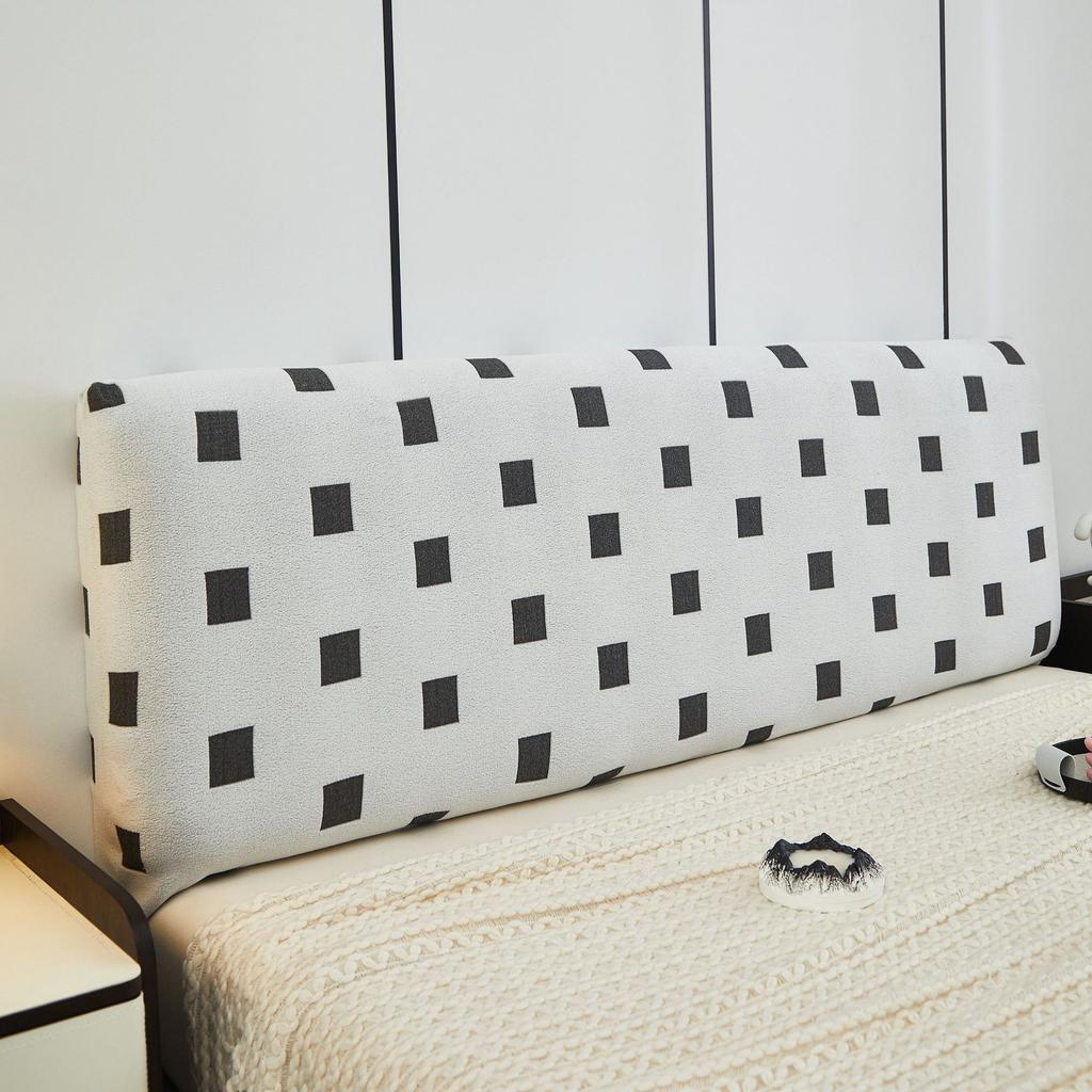 Kopfteil-Schonbezug, bedruckt, Bettkopfteilbezug, dehnbar, staubdicht, dehnbarer Nachttisch-Rückenschutz für Holz, gepolstertes Lederbett, Bettkopfteil, Queen