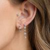 3PCS Zircon Flower Pendant Earring Sets For Women Stainless Steel Cartilag Piercing Earring  Trend Jewelry Aretes De Mujer