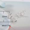 Silver Plated CZ Butterfly Ear Climber Earrings, Sparkling Multi-Butterfly Crawler Studs for Women