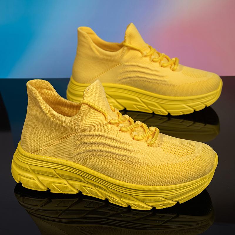 Men's Gray Running Shoes - Breathable Mesh Lace Cushioned Flat Boots Lightweight Sports Training Shoes Casual Style Design Shoes