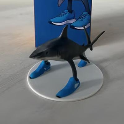Figura de Ação de Desenho Animado Resina Tubarão Elefante Macaco Copo Estátua Escultura Decoração de Mesa para Casa Escritório Ornamento Colecionável Presente