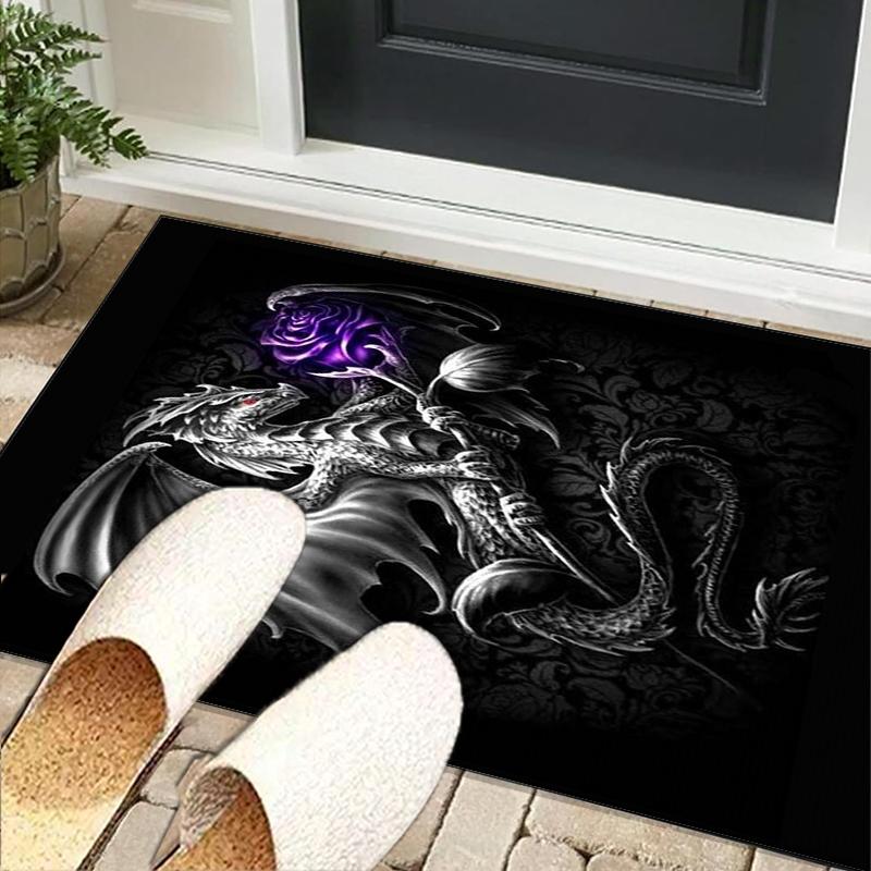 Mythical Dragon Flight Office Rug Chair Mat, Entryway Carpet, Suitable for Front Door, Bedroom, Living Room, Desk, Holiday Gift